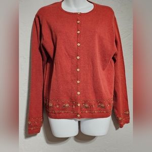 Vintage Woolrich womens embroidered size Small button sweatshirt